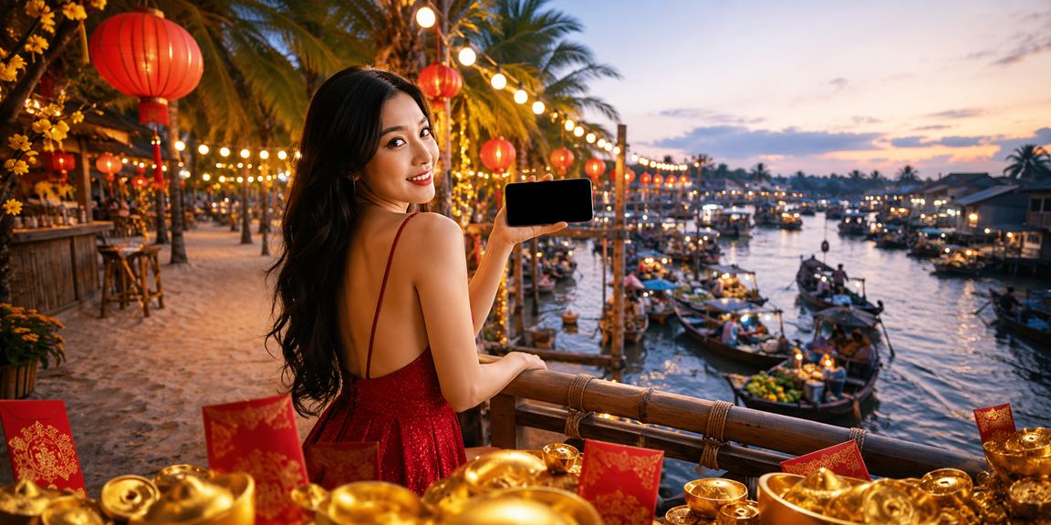 Cảnh thắp đèn lồng truyền thống tại Cần Thơ, tượng trưng cho sự minh bạch và tin cậy